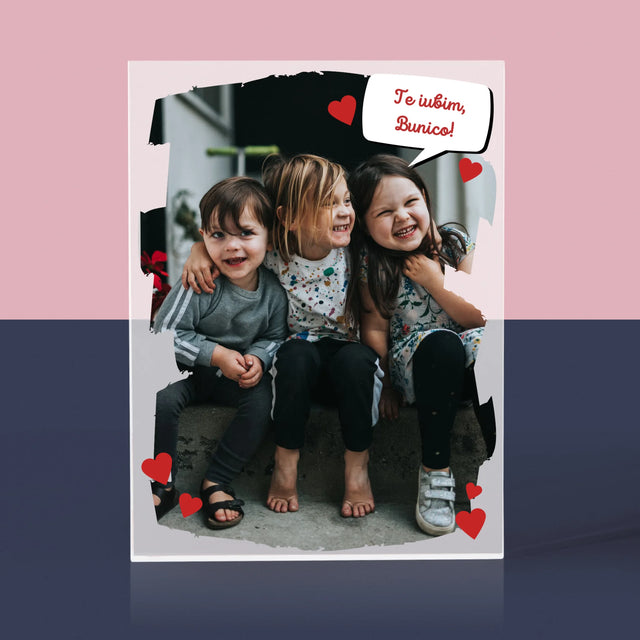 Fotografie Si Semnătură: Pentru Bunica Noastră Dragă - Bloc Acrilic