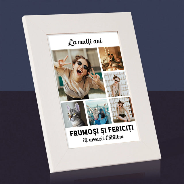 Colaj De Fotografii: Colaj De Fotografii Pentru Aniversare - Ramă Pentru Fotografii (Horizontală)