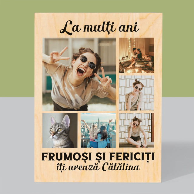 Imprimare pe lemn - verticală