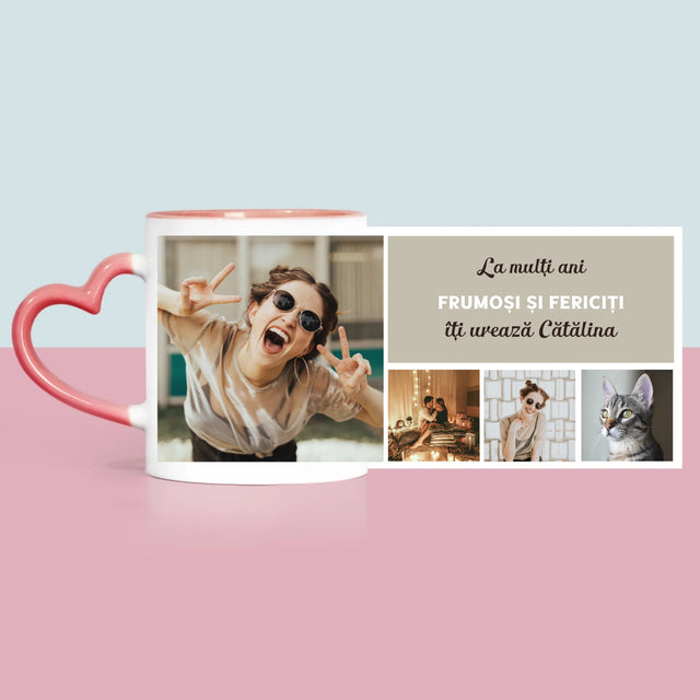 Colaj De Fotografii: Colaj De Fotografii Pentru Aniversare - Cană