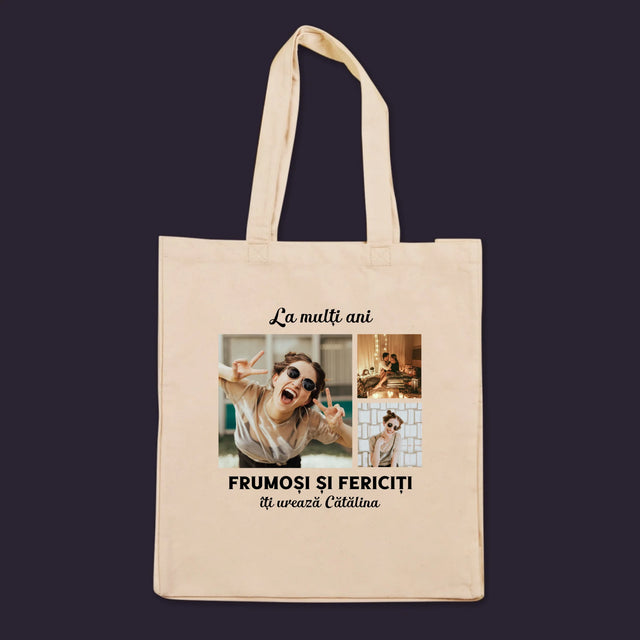 Colaj De Fotografii: Colaj De Fotografii Pentru Aniversare - Sacoșă De Pânză