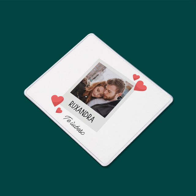 Fotografie și semnătură: Te iubesc - Mouse Pad | RO