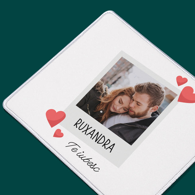 Fotografie și semnătură: Te iubesc - Mouse Pad | RO
