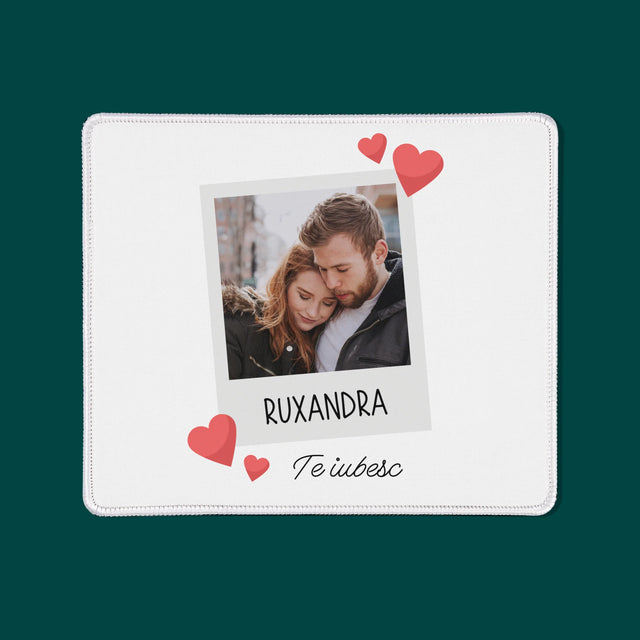 Fotografie și semnătură: Te iubesc - Mouse Pad | RO