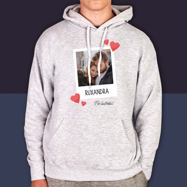 Fotografie Si Semnătură: Te Iubesc Fotografie - Hanorac Cu Glugă Pentru Bărbați