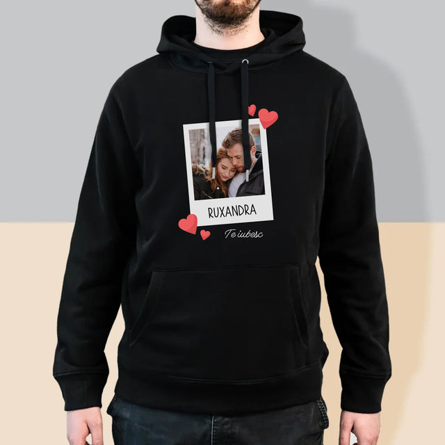 Fotografie Si Semnătură: Te Iubesc Fotografie - Hanorac Cu Glugă Pentru Bărbați