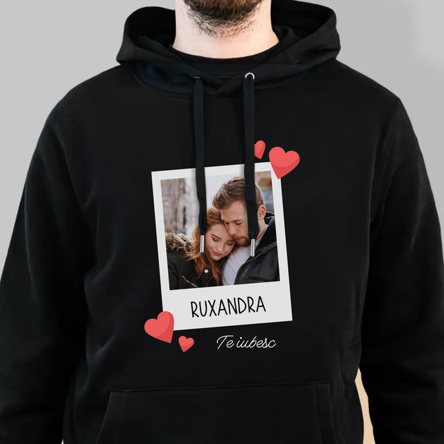 Fotografie Si Semnătură: Te Iubesc Fotografie - Hanorac Cu Glugă Pentru Bărbați