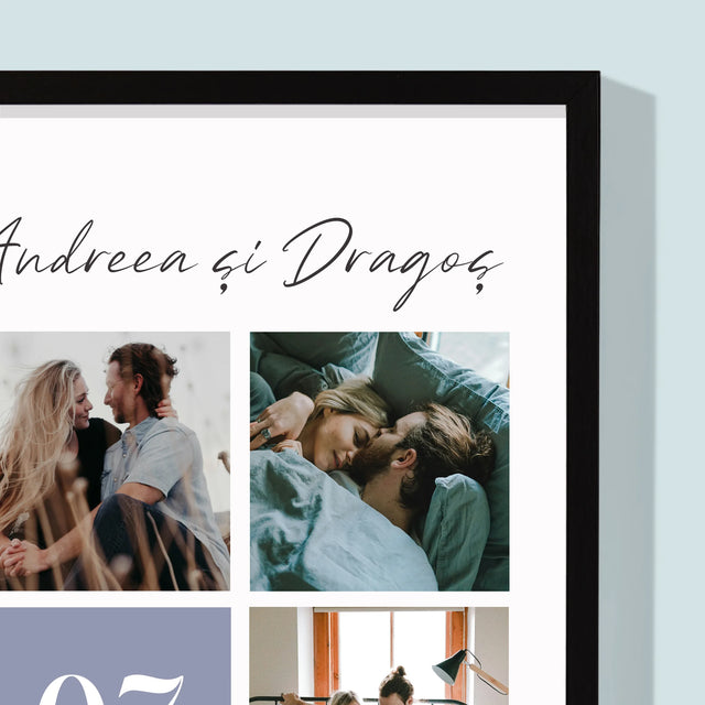 Colaj De Fotografii: Cele Mai Bune Momente - Imprimare Cu Ramă 30X40 (Verticală)