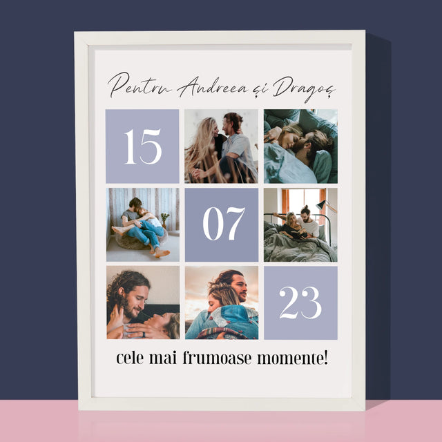 Colaj De Fotografii: Cele Mai Bune Momente - Imprimare Cu Ramă 30X40 (Verticală)