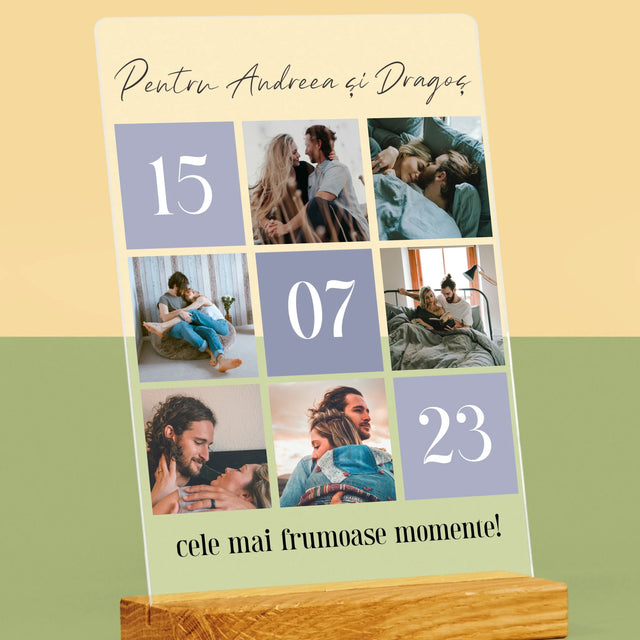 Colaj De Fotografii: Cele Mai Bune Momente - Imprimare Pe Sticlă Acrilică (Verticală)