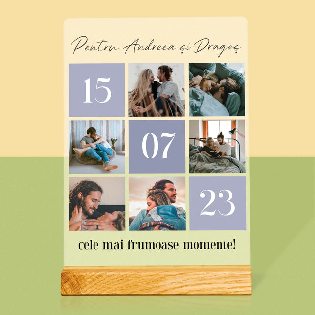 Colaj De Fotografii: Cele Mai Bune Momente - Imprimare Pe Sticlă Acrilică (Verticală)