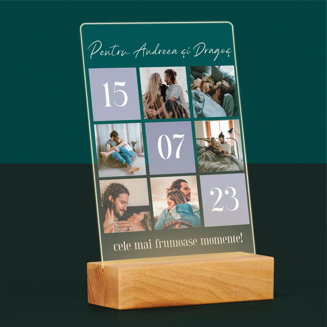 Colaj De Fotografii: Cele Mai Bune Momente - Imprimare Pe Sticlă Acrilică (Verticală)