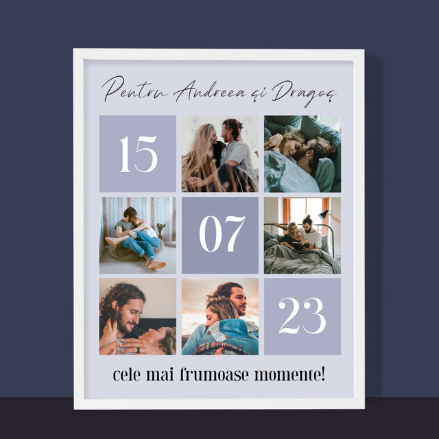 Colaj De Fotografii: Cele Mai Bune Momente - Imprimare Cu Ramă 30X40 (Verticală)