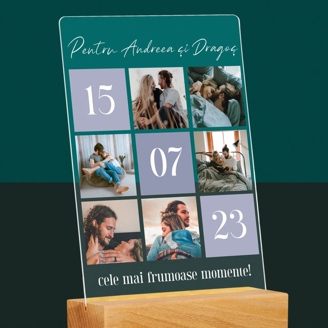 Colaj De Fotografii: Cele Mai Bune Momente - Imprimare Pe Sticlă Acrilică (Verticală)