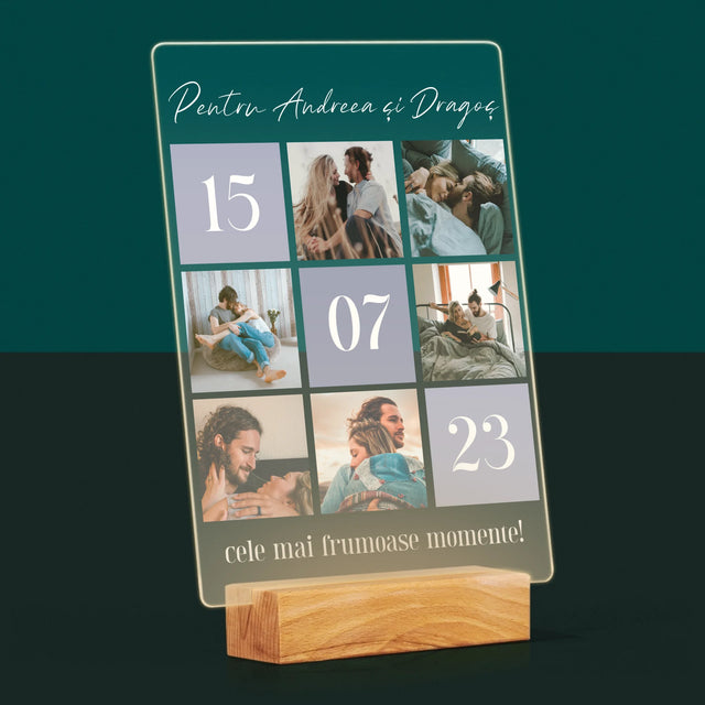 Colaj De Fotografii: Cele Mai Bune Momente - Imprimare Pe Sticlă Acrilică (Verticală)