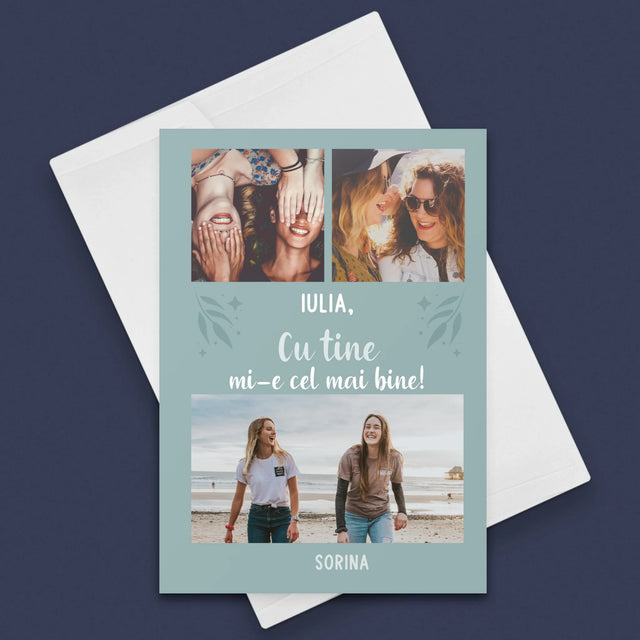 Colaj De Fotografii: Cele Mai Bune Prietene - Card Cu Felicitări