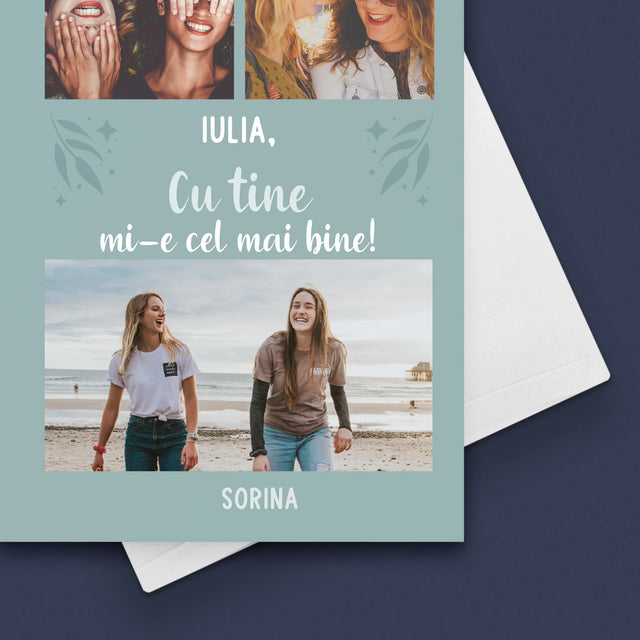 Colaj De Fotografii: Cele Mai Bune Prietene - Card Cu Felicitări