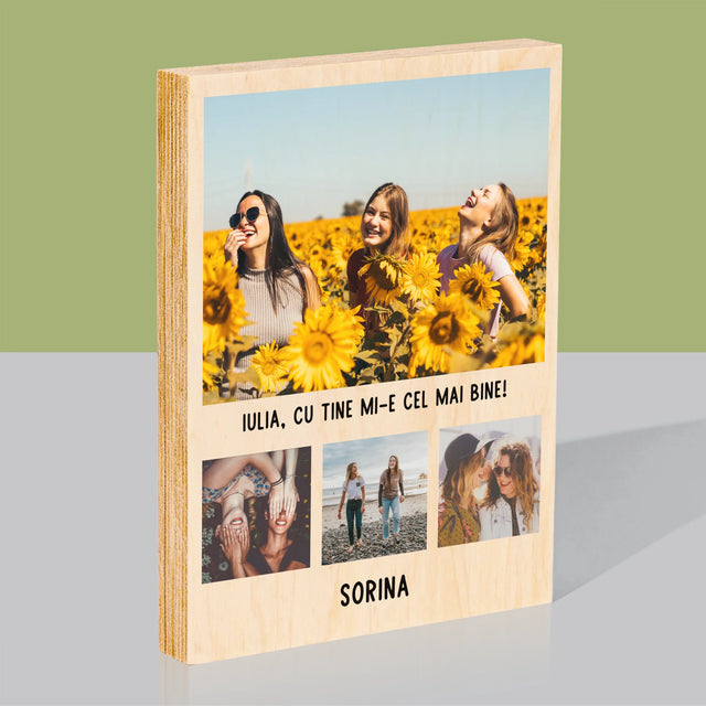 Imprimare pe lemn - verticală