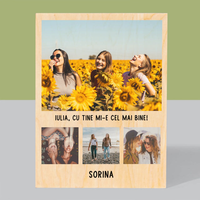 Imprimare pe lemn - verticală