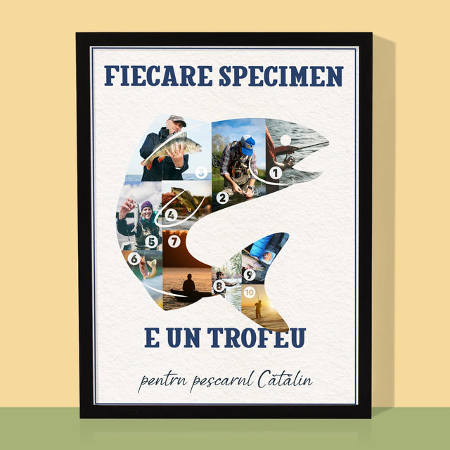 Formă Din Fotografii: Specimen De Pescar - Imprimare Cu Ramă 30X40 (Verticală)