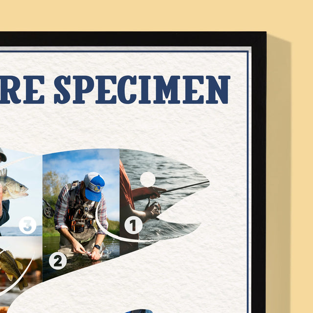 Formă Din Fotografii: Specimen De Pescar - Imprimare Cu Ramă 30X40 (Verticală)