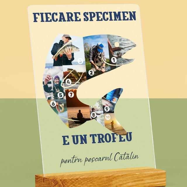Formă Din Fotografii: Specimen De Pescar - Imprimare Pe Sticlă Acrilică (Verticală)