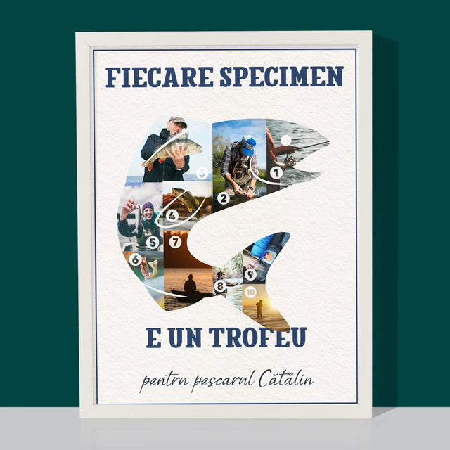 Formă Din Fotografii: Specimen De Pescar - Imprimare Cu Ramă 30X40 (Verticală)