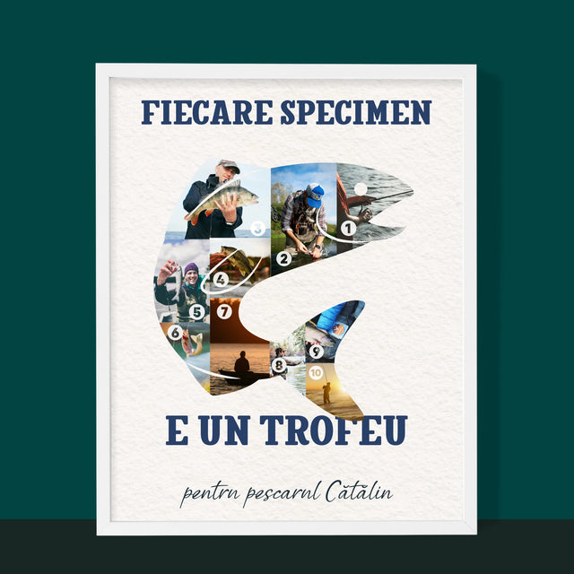 Formă Din Fotografii: Specimen De Pescar - Imprimare Cu Ramă 30X40 (Verticală)