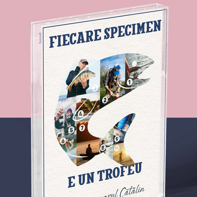 Formă Din Fotografii: Specimen De Pescar - Bloc Acrilic