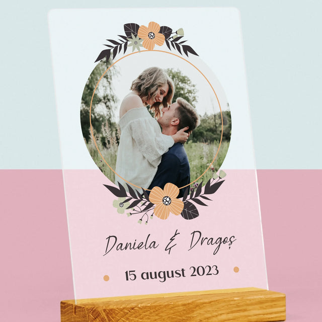 Fotografie Si Semnătură: Îndrăgostiți - Imprimare Pe Sticlă Acrilică (Verticală)