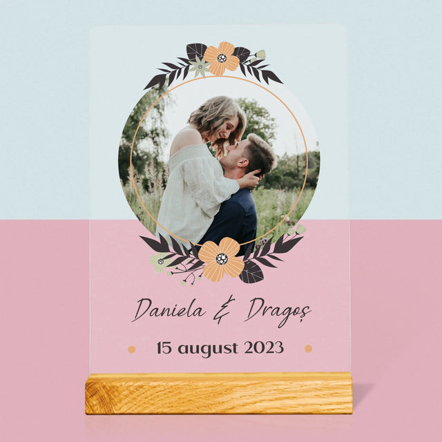 Fotografie Si Semnătură: Îndrăgostiți - Imprimare Pe Sticlă Acrilică (Verticală)