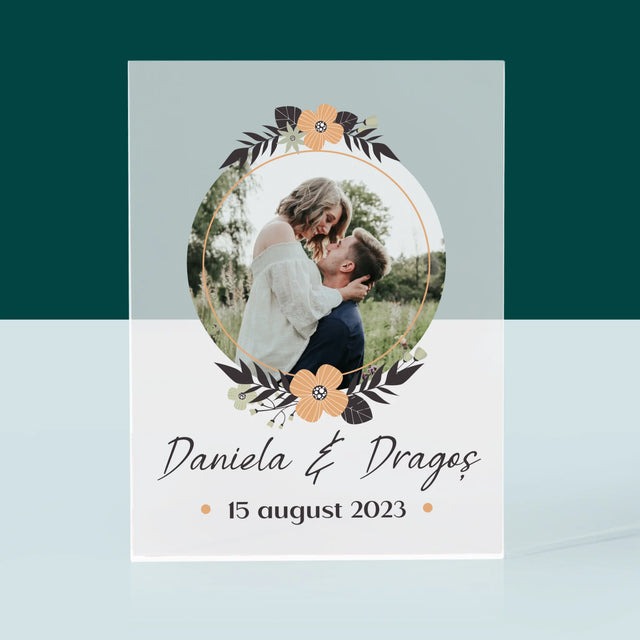 Fotografie Si Semnătură: Îndrăgostiți - Bloc Acrilic