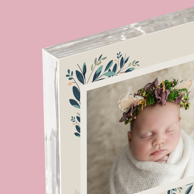 Certificat De Naștere: Certificat De Naștere Flori - Bloc Acrilic