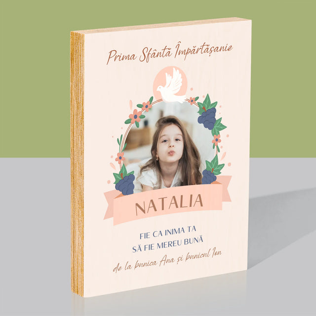 Fotografie Si Semnătură: Bunătate În Inima Împărtășirii - Imprimare Pe Lemn ( Verticală)