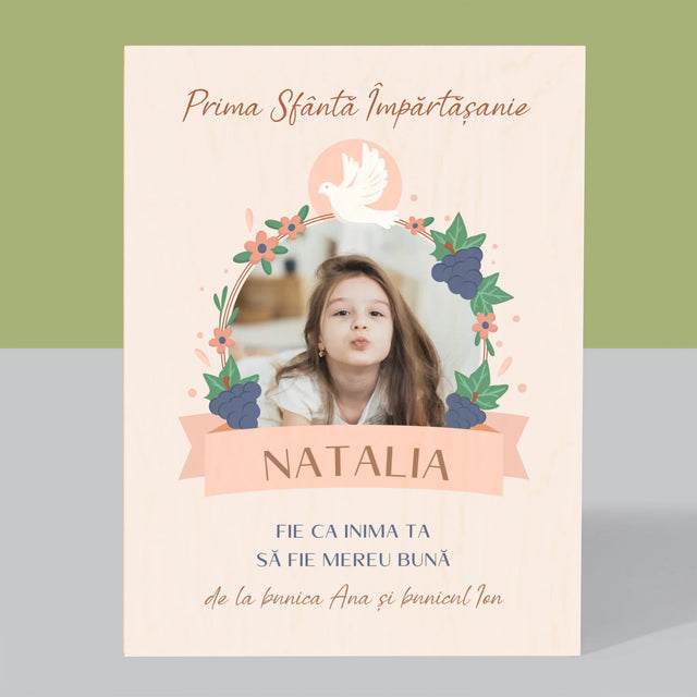 Fotografie Si Semnătură: Bunătate În Inima Împărtășirii - Imprimare Pe Lemn ( Verticală)