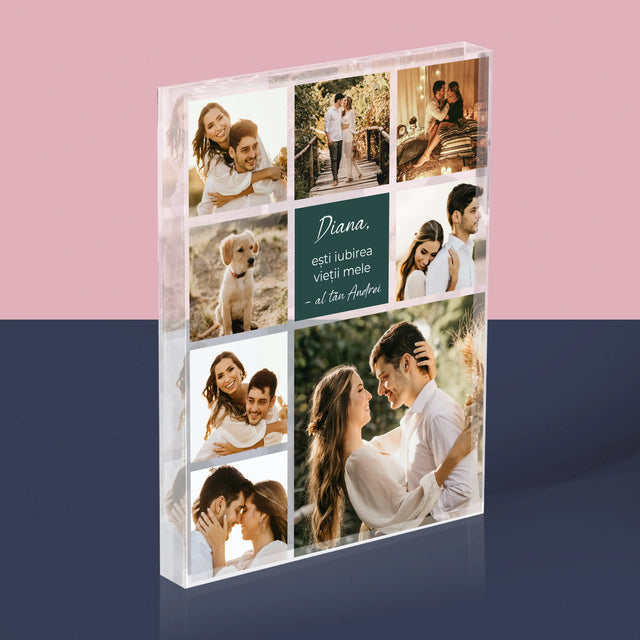 Colaj De Fotografii: Colaj De Dragoste - Bloc Acrilic