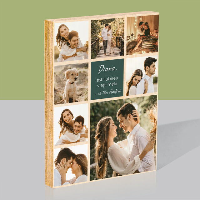 Imprimare pe lemn - verticală