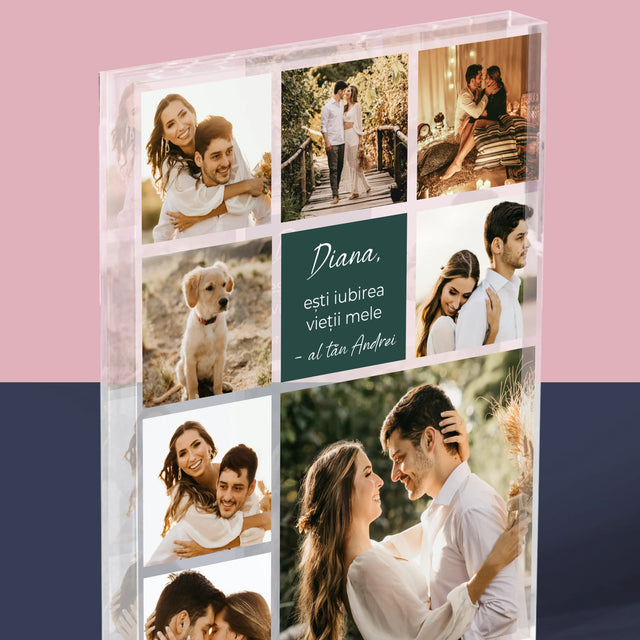 Colaj De Fotografii: Colaj De Dragoste - Bloc Acrilic