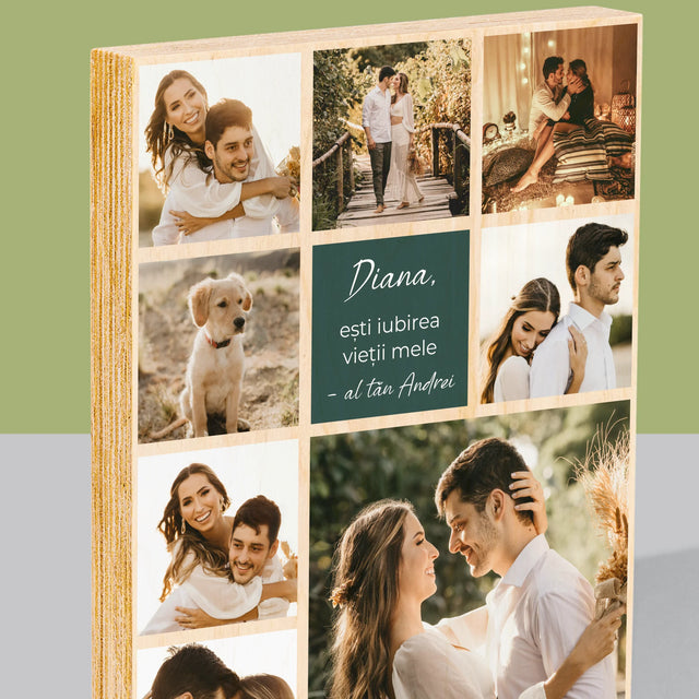 Imprimare pe lemn - verticală