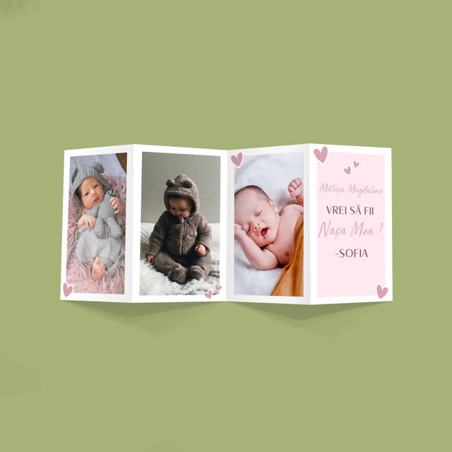 Colaj De Fotografii: Vrei Să Fii Nașa Mea - Set Mare Fotografii Pliante