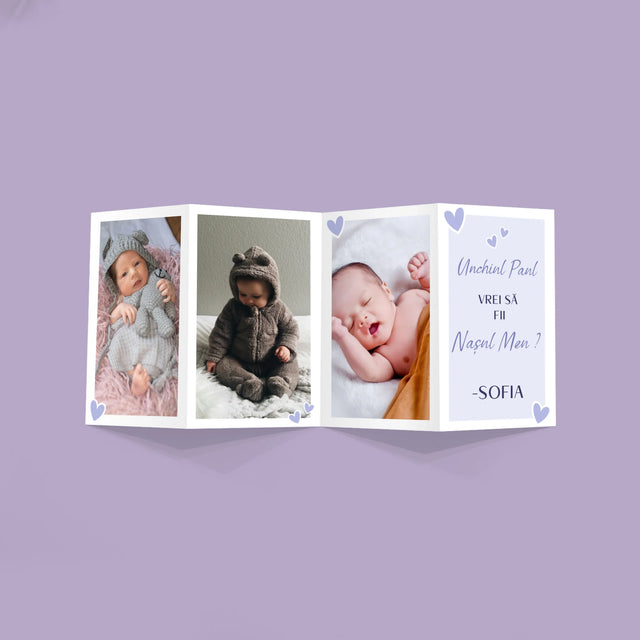 Colaj De Fotografii: Vrei Să Fii Nașul Meu - Set Mare Fotografii Pliante