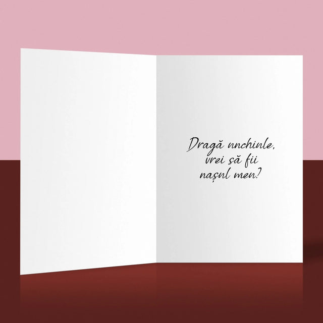 Colaj De Fotografii: Vrei Să Fii Nașul Meu - Card Cu Felicitări