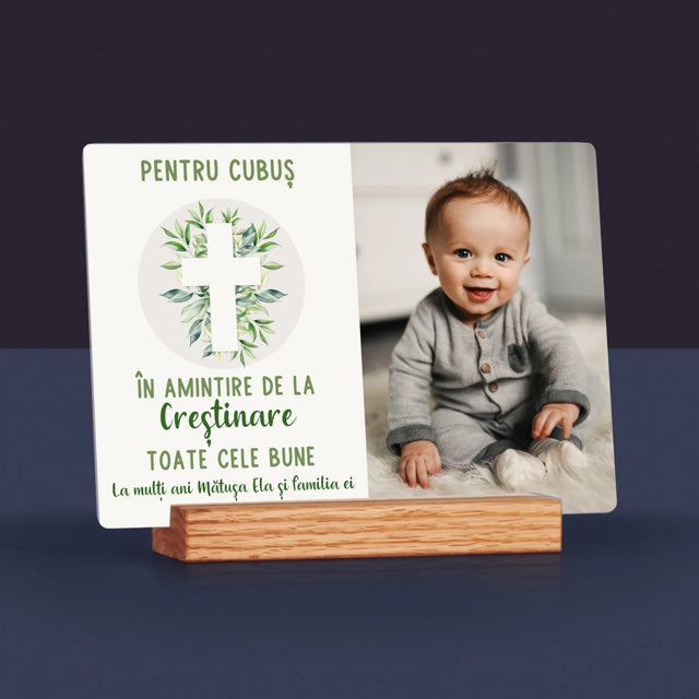 Fotografie Si Semnătură: Sfântul Botez Frunze - Imprimare Pe Sticlă Acrilică (Horizontală)