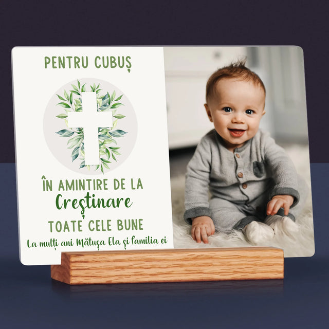 Fotografie Si Semnătură: Sfântul Botez Frunze - Imprimare Pe Sticlă Acrilică (Horizontală)