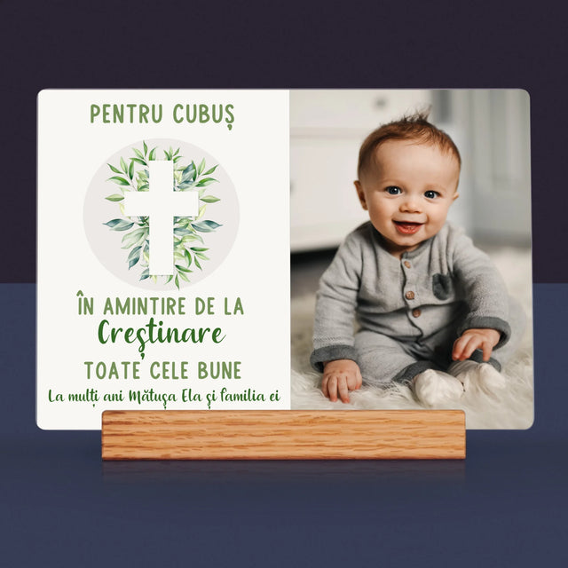 Fotografie Si Semnătură: Sfântul Botez Frunze - Imprimare Pe Sticlă Acrilică (Horizontală)