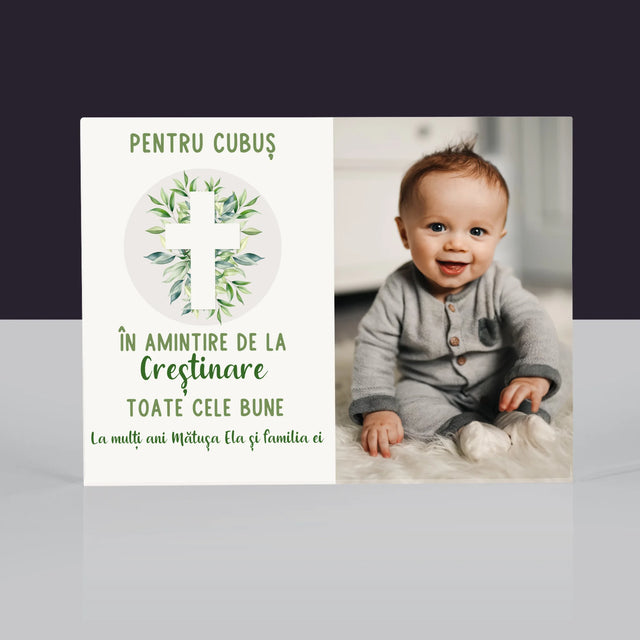 Fotografie Si Semnătură: Sfântul Botez Frunze - Bloc Acrilic