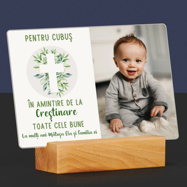 Fotografie Si Semnătură: Sfântul Botez Frunze - Imprimare Pe Sticlă Acrilică (Horizontală)