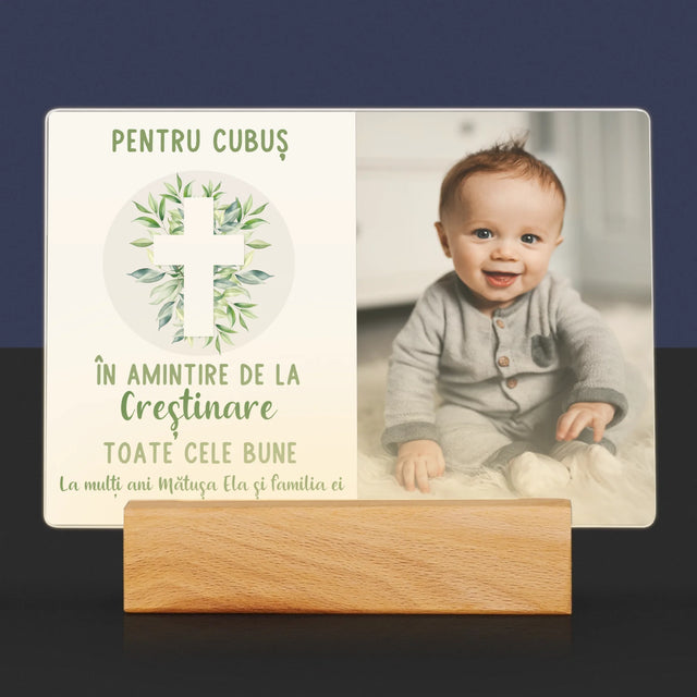 Fotografie Si Semnătură: Sfântul Botez Frunze - Imprimare Pe Sticlă Acrilică (Horizontală)