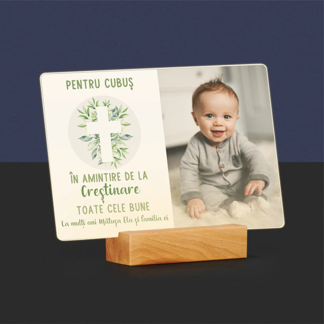 Fotografie Si Semnătură: Sfântul Botez Frunze - Imprimare Pe Sticlă Acrilică (Horizontală)