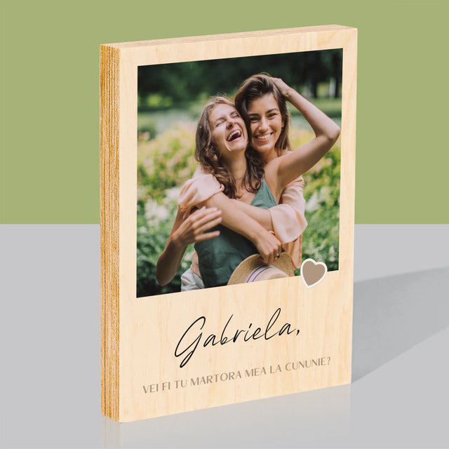 Imprimare pe lemn - verticală